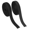 thumbnail image 1 of Uxcell Cinta de gancho y bucle para coser, 2 piezas de tiras de sujetador de nylon no adhesivas de 0.75 pulgadas x 5 yardas en negro, 1 of 7