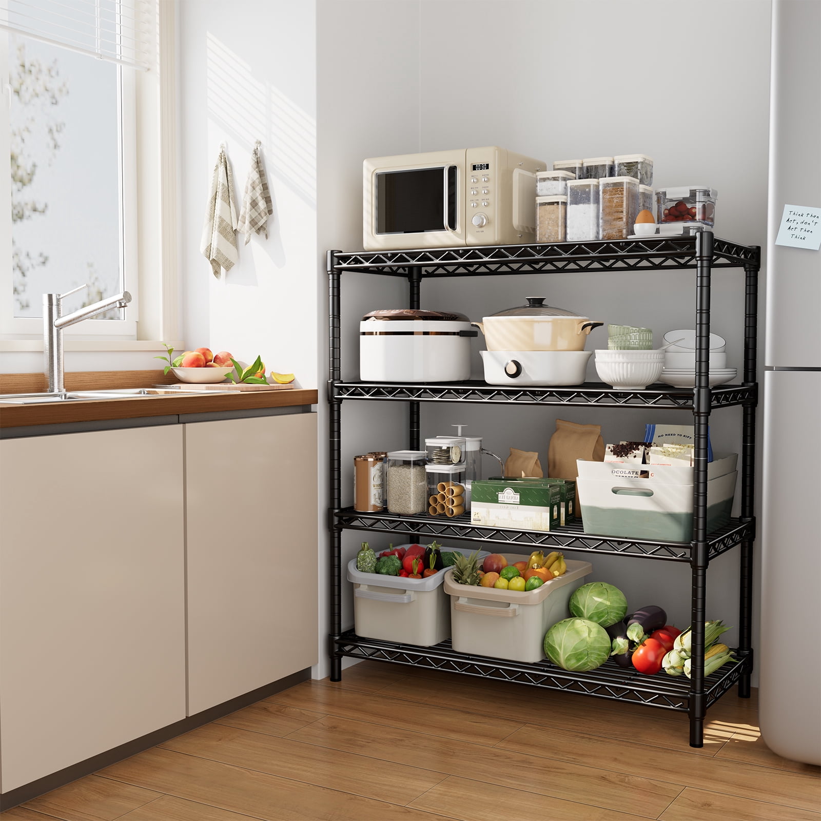 GIANNA 4-Wire Shelving Unit - Adjustable & Durable Storage