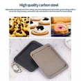thumbnail image 2 of Wosthever Moldes rectangulares para hornear, bandeja para horno, revestimiento negro/dorado, accesorio resistente al desgaste, para pastel Cocina y Comedor Negro 33*23cm, 2 of 6