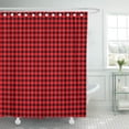 thumbnail image 1 of ABPHQTO Patrón de cuadros Punk negro rojo tartán cuadro a cuadros tablero de ajedrez Picnic cortina de ducha abstracta cortina de baño 165x180 cm ABPHQTO PKNMT66x72Shower-13065, 1 of 2