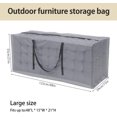 thumbnail image 1 of Bolsa de almacenamiento exterior grande, bolsa de jardín con asas impermeables, Oxford 210D (122 x 39 x 55 cm, gris) ZefeiWu 8390605332166, 1 of 1