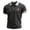 Dark Gray, variant on Men's 4th of July Patriotic Polo Shirt American Flag Print Short Sleeve Turn Down Collar Button Front Comfortable Fit Casual Top for Summer Outdoor Events and Daily Wear Khaki M