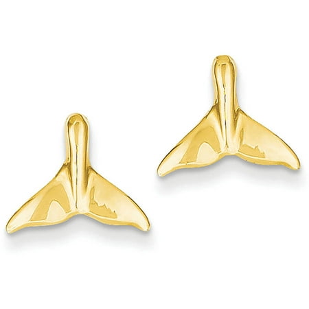 14k Whale Tail Post Earrings