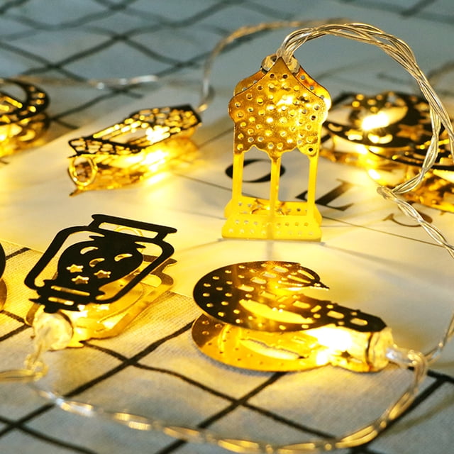 Lámpara Ramadan 10 LED Moon Star Light musulmán Eid Mubarak String Decor (blanco cálido) Ndcxsfigh Nuevos Originales