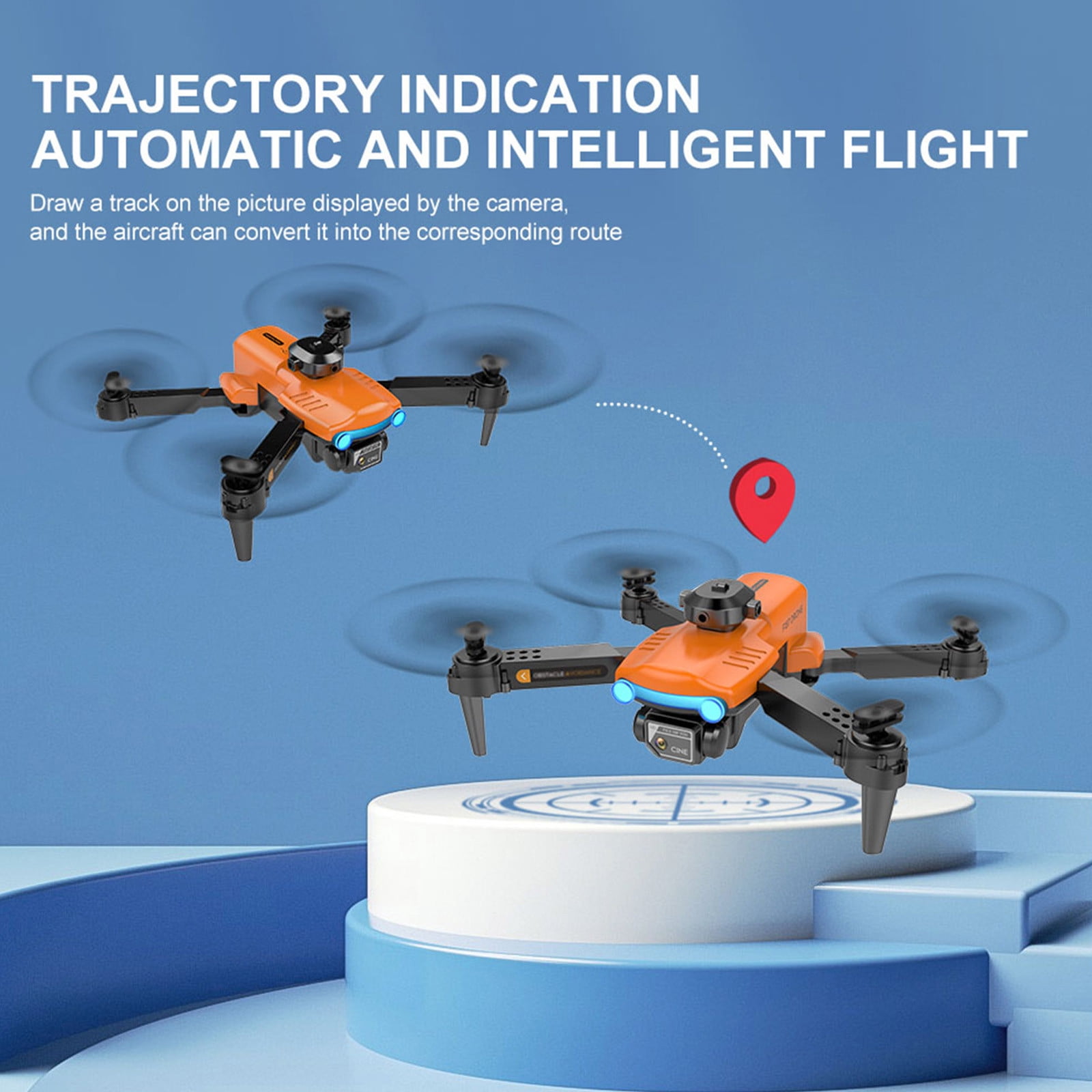 ESULOMP Foldable Drone with Dual 1080P WiFi Camera for Adults and Kids; Gesture Control RC Quadcopter with Batteries