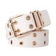 thumbnail image 2 of Cinturón Punk Hugo Doble Ojal Accesorios de Moda Cuero PU Blanco, 2 of 8