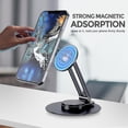thumbnail image 2 of Magnetic Desk Phone Stand for iPhone 14, 13, 12 Series: MagSafe Phone Stand Holder Dock with 360 Rotation Base, Adjustable and Foldable, 2 of 5