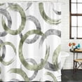 thumbnail image 3 of Sage Green Grey Waterproof Fabric Shower Curtain,Geometric Circle Modern Abstract Simple Art Waterproof Fabric Shower Curtain for Bathroom Bathtubs Shower Curtains with 12 Hooks Small 36x78in, 3 of 8