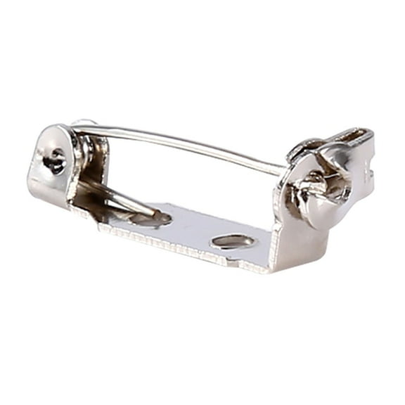 50Pcs Bar Pins Brooch Lock Back Safety Catch Rolling DIY Craft 20mm