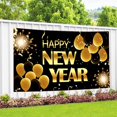 thumbnail image 4 of 2025 New Year Banner Decoration 115x180cm Polyester Fabric Festive Party Background with Metal Rings, 4 of 4
