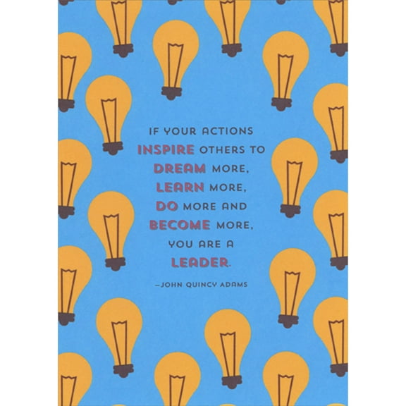 RSVP If Your Actions Inspire Others: John Quincy Adams Quote Boss's Day Card