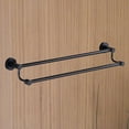 thumbnail image 1 of SHOWERORO Wall Mounted Bathroom Towel Rack Black Stainless Steel Hanger 1Pcs, 1 of 7