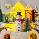 thumbnail image 4 of Música Adornos Jardín Resina Led Lig Light Village Statue Regalo Navidad (muñeco Nieve), 4 of 8