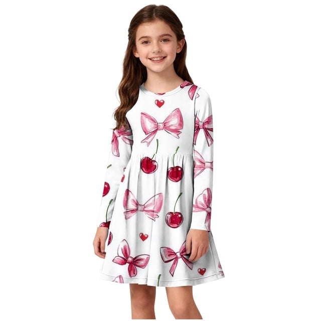Tauxra Robe à Manches Longues pour Femmes, Robe Patineuse Extensible Évasée, Robe de Soirée Formelle à Col Rond et Tournoyante pour Femmes, Robe Basique Décontractée Unie à Manches Longues