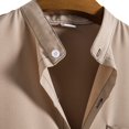 thumbnail image 4 of TAIAOJING Summer Men's Shirts Soild Color Lapel Large Size Beach Holiday Short Sleeve Button Down Blouse Shirt, 4 of 5