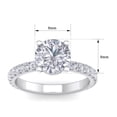 thumbnail image 5 of SuperJeweler 2 1/2 Carat Round Shape Hidden Halo Diamond Engagement Ring in 14 Karat White Gold for Women, 5 of 6