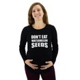 thumbnail image 2 of Pregnancy Announcement Shirts Funny Pregnancy Shirts for Women Mom to Be Gift Watermelon Seeds Black XX-Large, 2 of 6