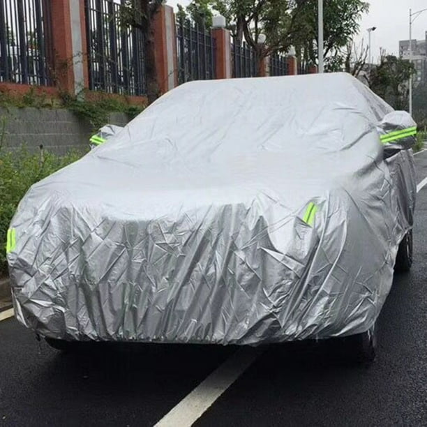 Car Cover Full Sedan Covers with Reflective Strip Sunscreen Protection Dustproof Scratch Resistant Universal M