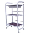 thumbnail image 6 of TOOL1SHOoo Meal Frame Rolling Trolley Cart with 3-Tiers and 1 Drawer for Storage, 6 of 9