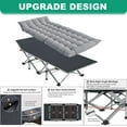 thumbnail image 3 of Slsy Camping Cot, Portable Folding Cots for Adults, Heavy Duty Outdoor Sleeping Cot Bed with Mattress & Carry Bag, 3 of 13