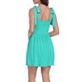 thumbnail image 6 of HDE Women's Summer Mini Romper Dress with Built in Shorts Bright Turquoise M, 6 of 7