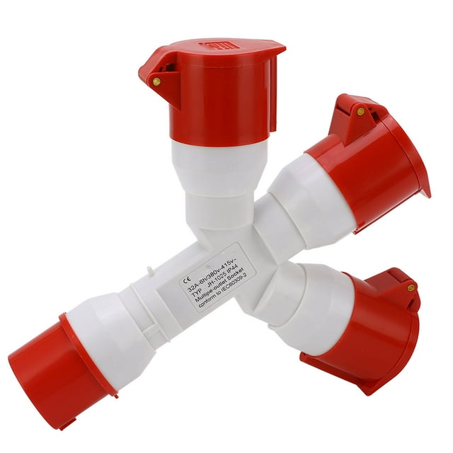 Enchufe Industrial ANGGREK Multifuncional 1 Entrada 3 Salida Resistente A La Temperatura Con Cubierta Antipolvo