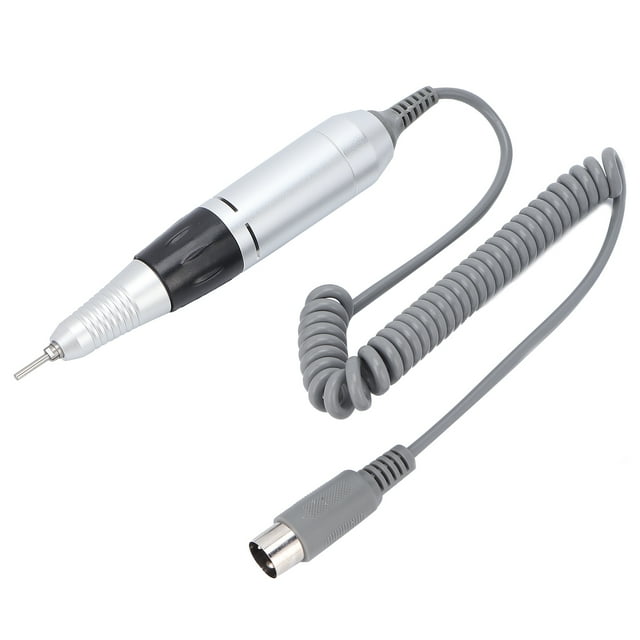 Taladro eléctrico para uñas con mango tipo bolígrafo, taladro para pulir, mango de repuesto, pieza de mano, color negro