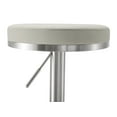 thumbnail image 6 of TOV Furniture Fano Light Grey Vegan Leather Barstool with Stainless Steel, 6 of 7