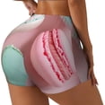 thumbnail image 1 of Balery Pastel Macarons Delight Pantalones cortos de entrenamiento estampados para mujer, sin costuras, ajustados, para gimnasio, yoga, correr, deportes, ejercicio activo, fitness.-XX-Large, 1 of 8
