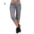 thumbnail image 1 of Pantalones de mujer Pantalones con cordón recortado Paño deportivo informal con cintura elástica, Gris, S Monstrate AP002218-01, 1 of 7
