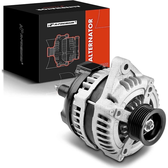 A-Premium Alternator Compatible with Ford Thunderbird 2003-2005 V8 3.9L & Lincoln LS 2003-2006 V8 3.9L, 12V 140A Clockwise 6-Groove Pulley, Replace# 104210-3201, 104210-4910, 104210-3202