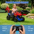 thumbnail image 3 of iYofe 24V JCB Ride on Excavator Toy, 3-in-1 Battery Powered Electric Tractor Car with Reversible Seat, Remote Control & Bluetooth, Backhoe for Kids 3-6, Red, 3 of 9