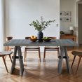 thumbnail image 2 of Tribesigns 63" Modern Dining Table for 6 People, Wooden Rectangular Dining Room Table with Heavy Duty Base, Grey, 2 of 8
