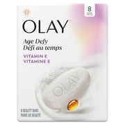 Olay Ultra Moisture Age Defy Beauty Bar with Vitamin E, Vitamin B3 and Moisturizers, 8 Count / 3.75 oz