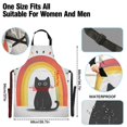 thumbnail image 3 of Yayeee Chief Kitchen Apron with Pockets for Cooking Water Resistant Unisex Adjustable Neck Strap, Black Cat Rainbow, 3 of 7