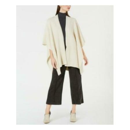 CALVIN KLEIN Womens Beige 3/4 Sleeve Open Cardigan Sweater Size: LXL