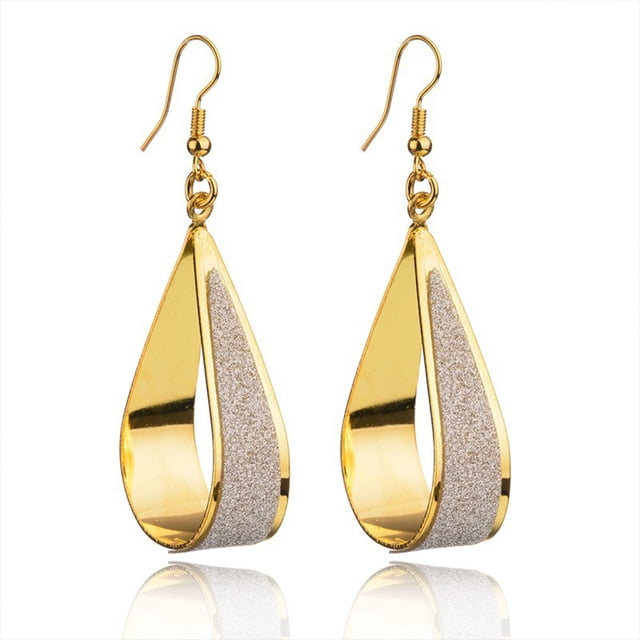 Minnieouse 1 par de pendientes colgantes, accesorios de joyería con forma de gota de agua calados simples, suministro a juego de ropa clásica, gota de Ropa, zapatos y accesorios Miscelánea Oro Minnieouse AP009640-01