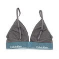 thumbnail image 2 of Calvin Klein Women's Modern Cotton Lightly Lined Triangle Bralette, Charcoal Heather \ Topaz Gemstone ,S - US, 2 of 3