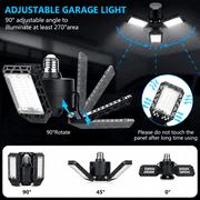 Homestead 3 Panel Adjustable Garage Light - 4 Pack - 2000LM LED – Ultra-Bright, Energy-Efficient Ceiling Lights for Garages, Workshops & Basements