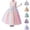 Pink, variant on Gunia Flower Girl Dresses For Wedding Sleeveless Casual Fashion Princess Prom Dresses Formal Pink Dress For Girls 3-14 Y