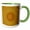 Green/White, variant on 3drose, Atumun Leaf Garden Mandala - Abstract Bohemian Design, 11oz Two-tone Yellow Mug