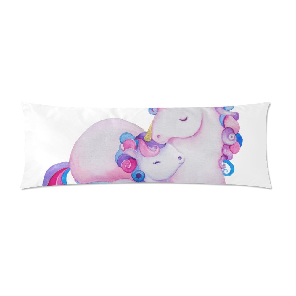 YUSDECOR Cute Unicorns Body Pillow Pillowcase Pillow Protector Cushion