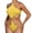 Yellow, variant on Sngxgn Swimsuit Women Criss Cross Back Print Bathing Suits Modest Swimwear(Black,L)