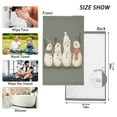 thumbnail image 6 of Yayeee 2 Pack Hand Towels for Bathroom 100% Cotton 16" x 28" Soft Absorbent Kitchen Towel, Gray Snowmen, 6 of 7