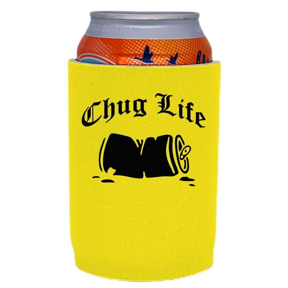 Chug Life Full Bottom Can Coolie (Yellow)