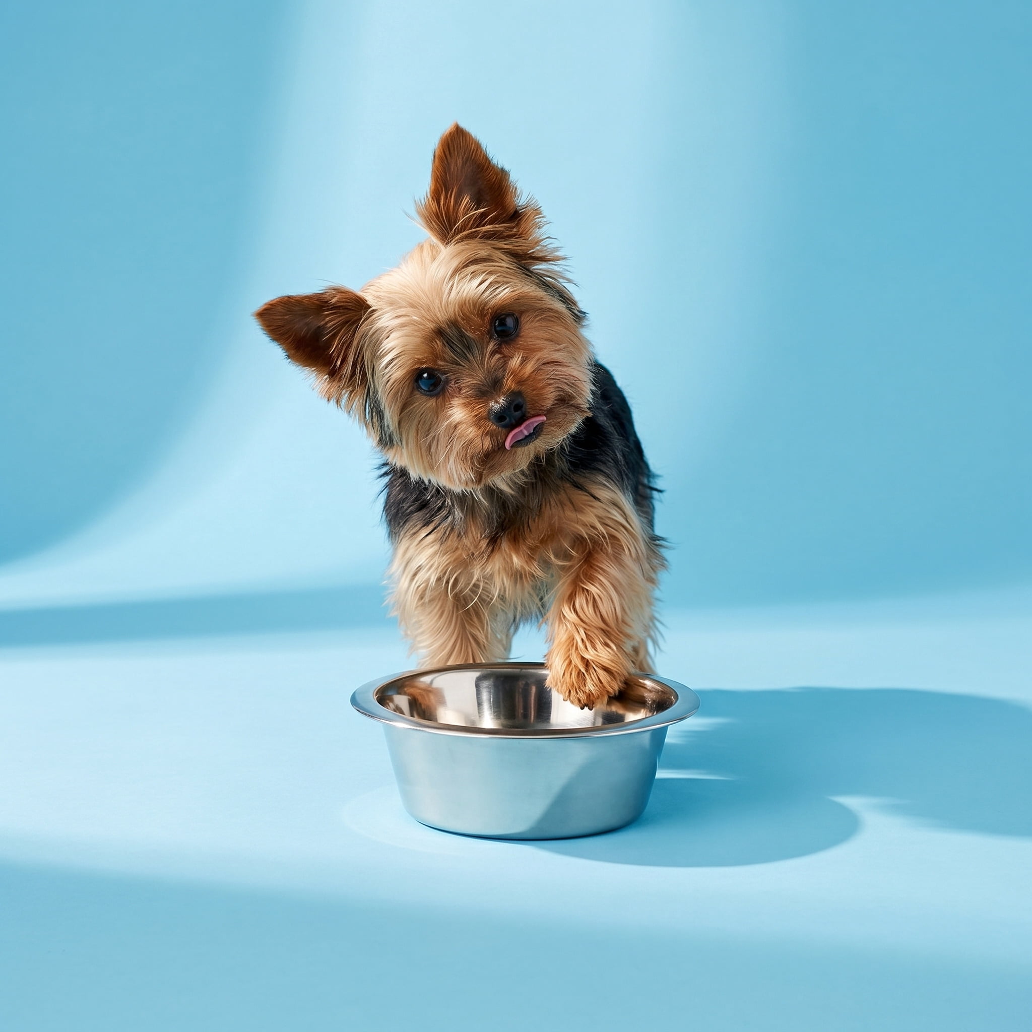 (3 pack) Vibrant Life Extra Small 1.5-Cup Stainless Steel Pet Bowl, Silver