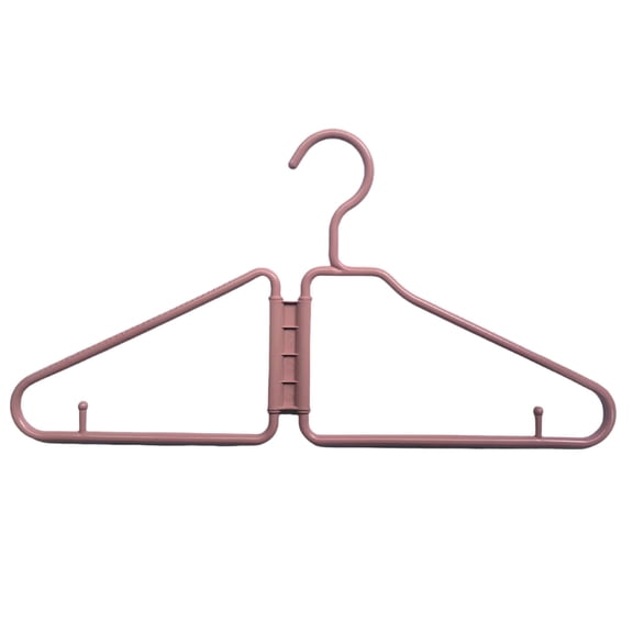 Ultra-Space Saving Foldable Coat Hanger, 2-in-1 Portable Travel Clothes Hanger, Lightweight Aluminum Alloy Collapsible Garment Hanger for Closet Organization and Luggage Packing