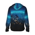 thumbnail image 3 of Uemuo Planet Earth Pattern Women's Full Zip UPF 50+ Sun Protection Hoodie Jacket Long Sleeve Sun Shirt Hiking Outdoor Performance with Pockets-XX-Large, 3 of 9