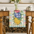 thumbnail image 4 of Happy Easter Table Runner and Placemats Set, Spring Bunny Table Runner and 4Pcs Plcemats, Seasonal Holiday Dining Table Decor for Kitchen Farmhouse Home Party Decorations, 4 of 6