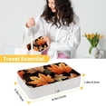 thumbnail image 5 of Thanksgiving Portable PU Leather Earring Holder Storage Box Display Case with Removable Compartment, 5 of 6